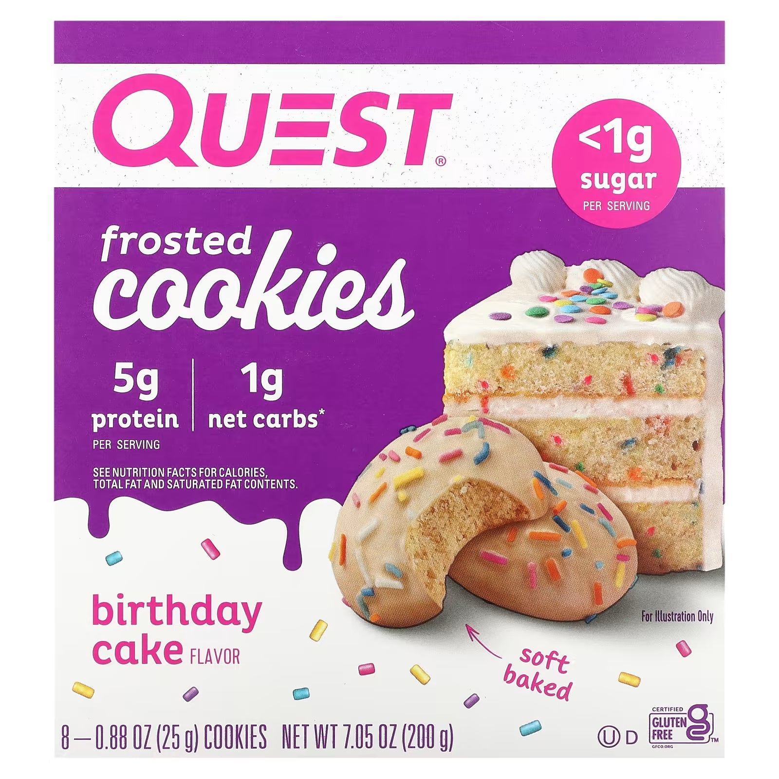 Quest Nutrition Frosted Cookies 8x25g