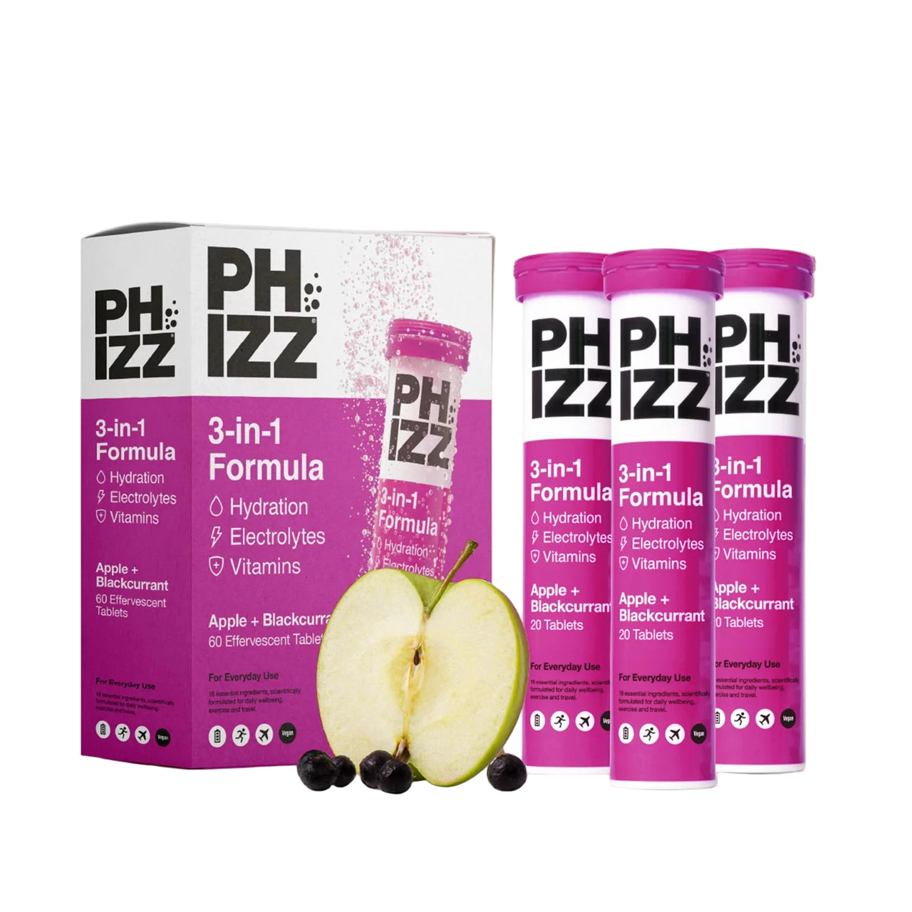 Phizz 3-in-1 Multivitamin & Rehydration Electrolyte Effervescent Multi-pack