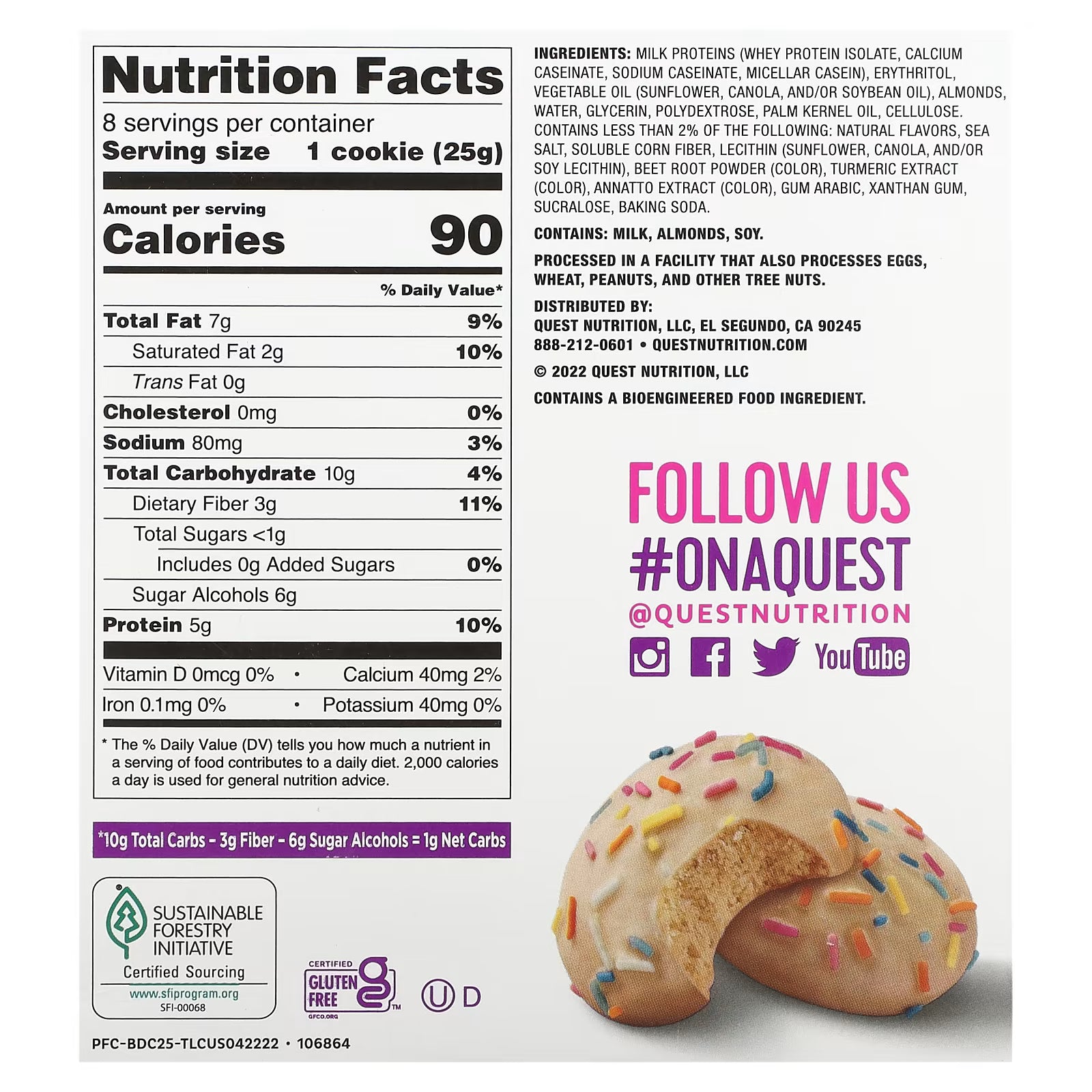 Quest Nutrition Frosted Cookies 8x25g
