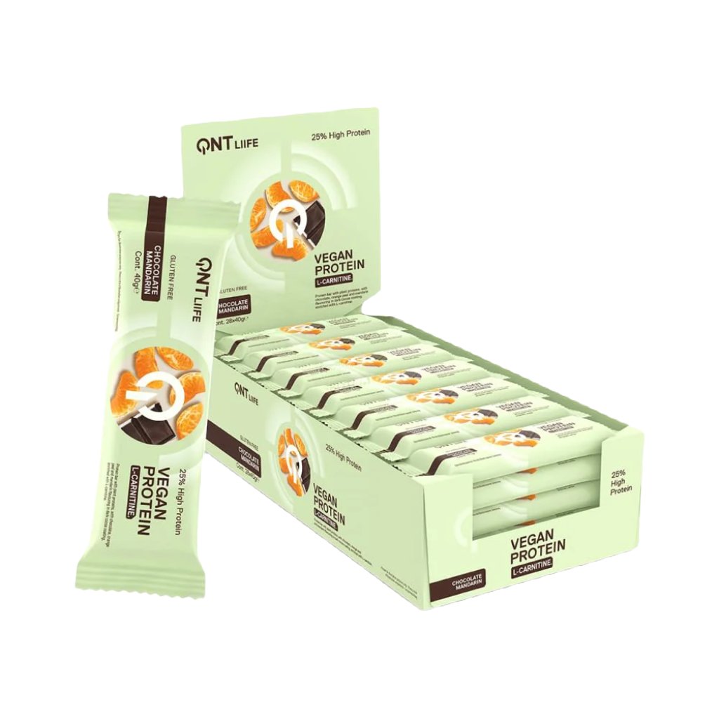 QNT Vegan Protein Bar - 28x40g / Chocolate Mandarin - Protein Bars