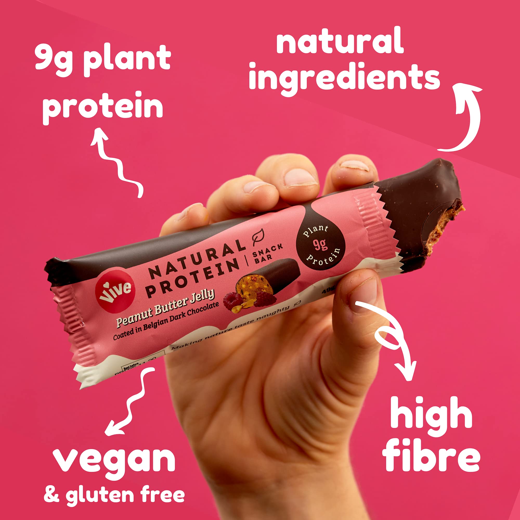 Protein Snack Bar - 12x49g / Peanut Butter Jelly - Protein Bars