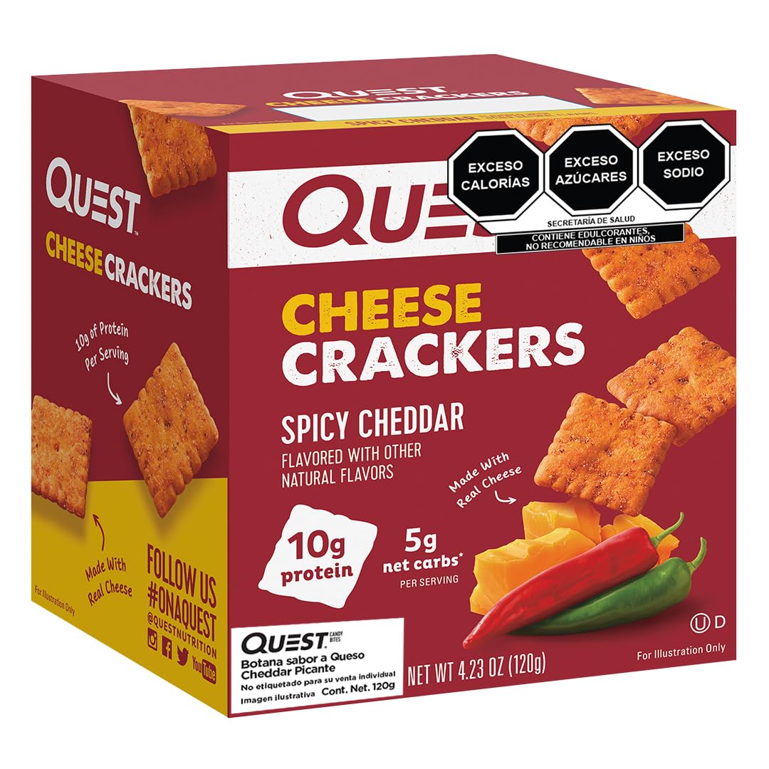 Quest Nutrition Cheese Crackers 4x30g Spicy Cheddar - Cheese