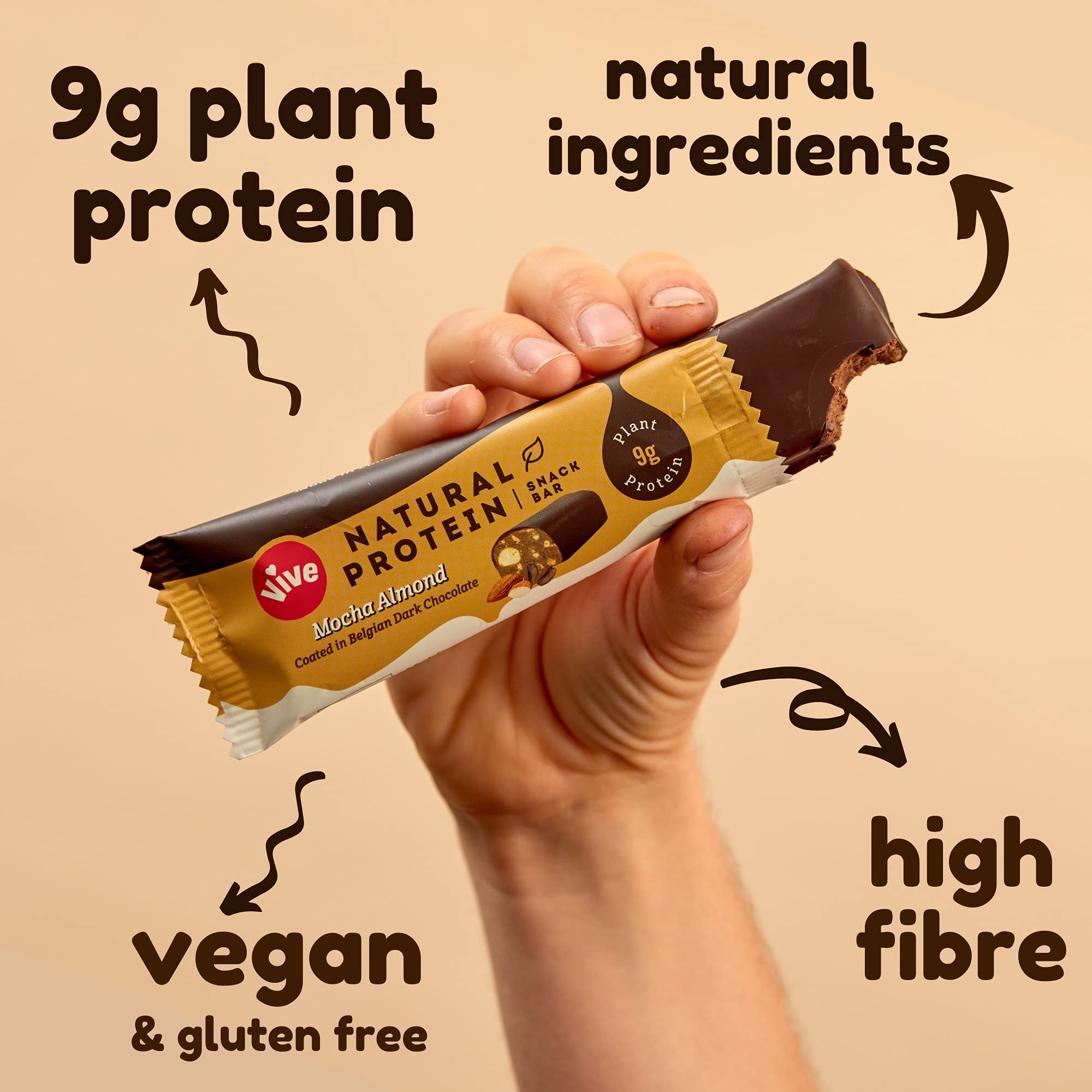 Protein Snack Bar - 12x49g / Mocha Almond - Protein Bars
