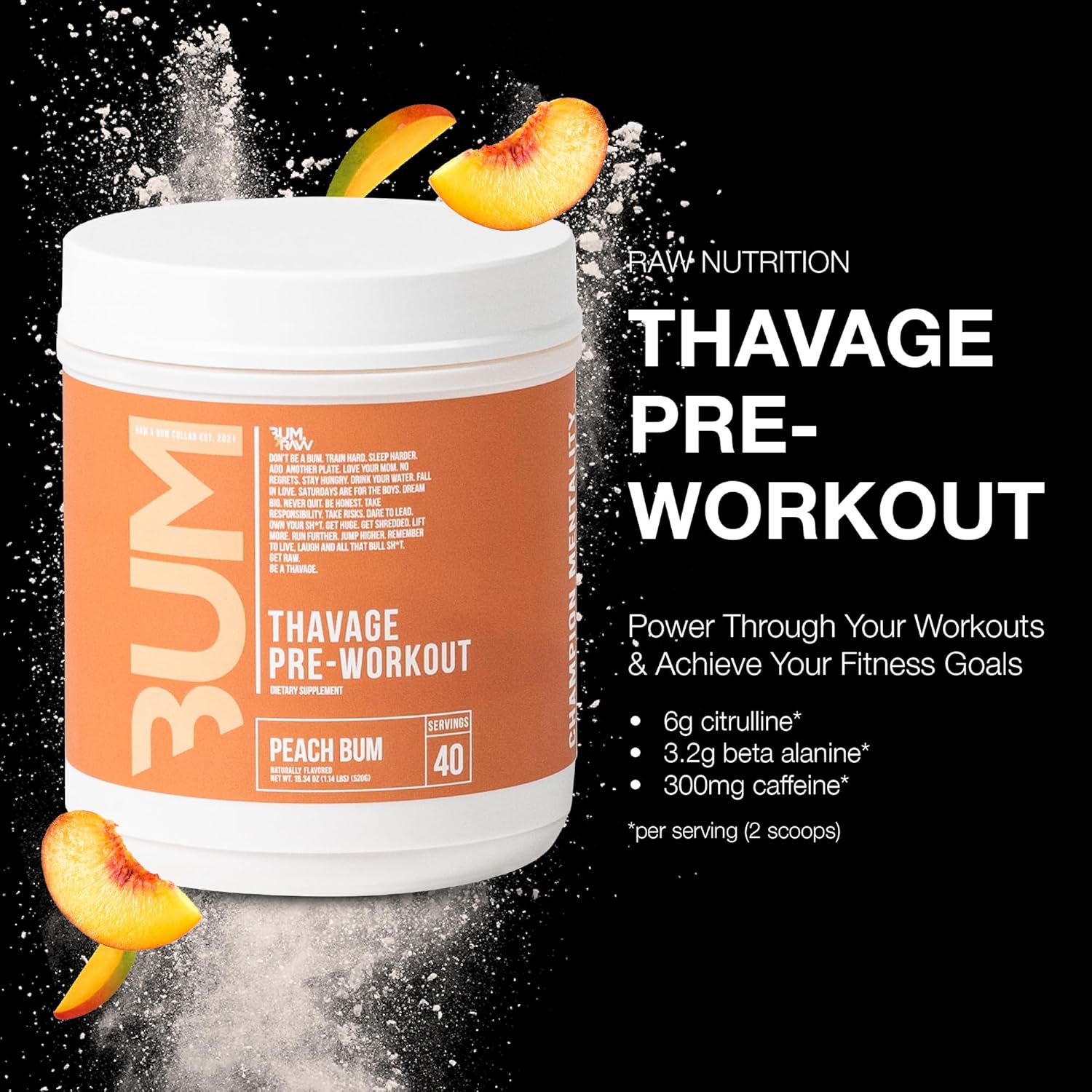 Raw Nutrition Thavage EU - Pre-Workout Powder