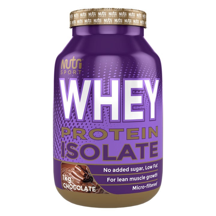 NutriSport Whey Isolate - 1kg / Chocolate - Whey Protein Isolate Powder
