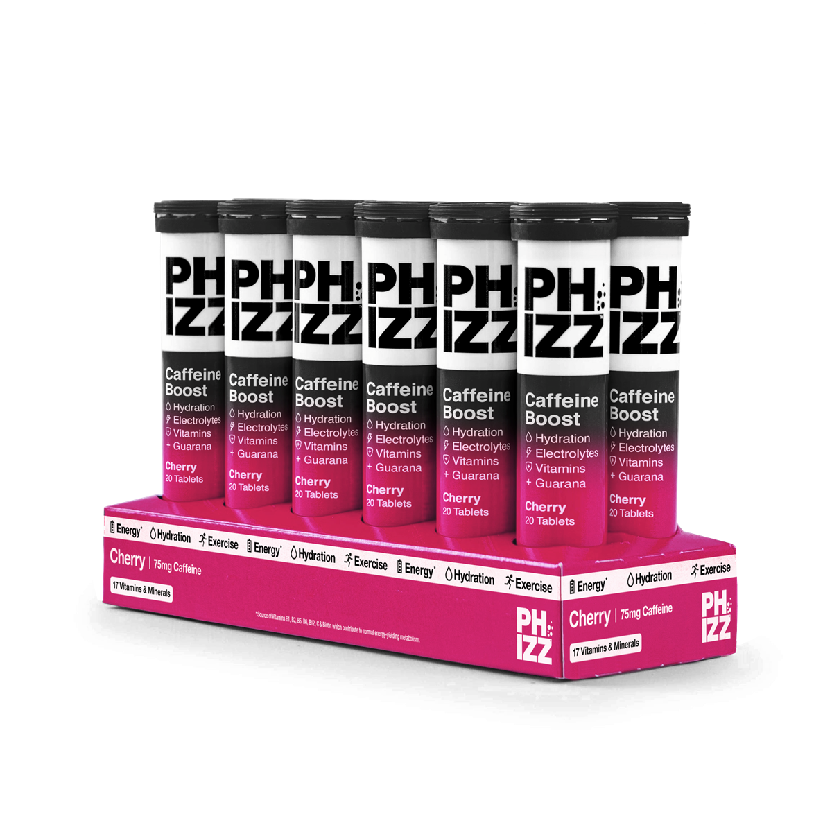 Phizz Daily Energy - 12x20 Tabs / Cherry - Hydration Tablets