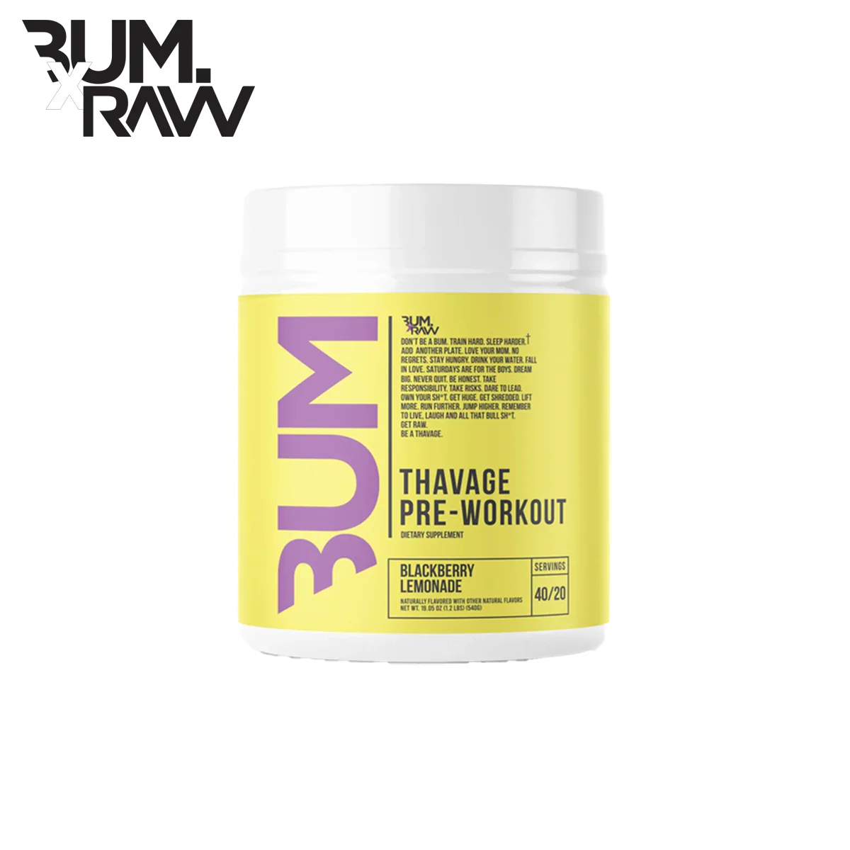 Raw Nutrition Thavage EU - 520g / Blackberry Lemonade - Pre-Workout Powder