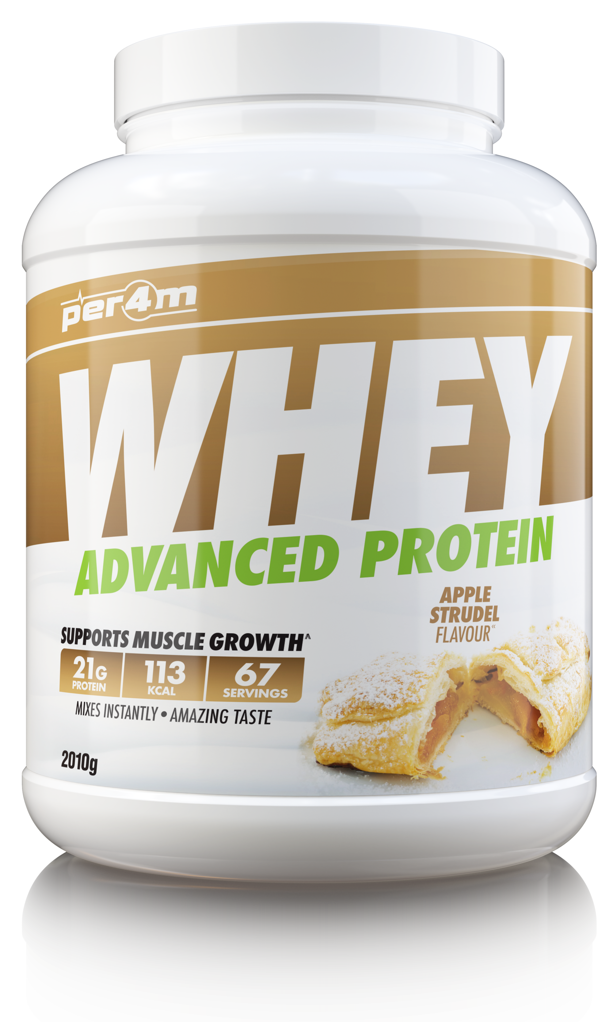 Per4m Advanced Whey Protein - 2.01kg / Apple Strudel - Whey Protein Powder