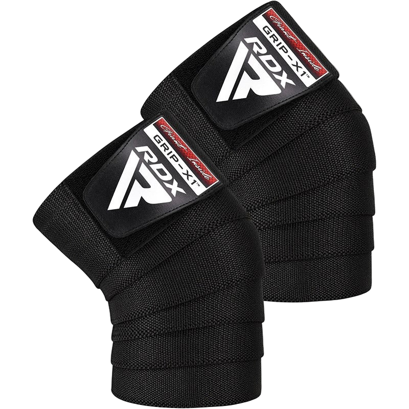 RDX Gym Knee Wraps Plus Black Knee Wraps