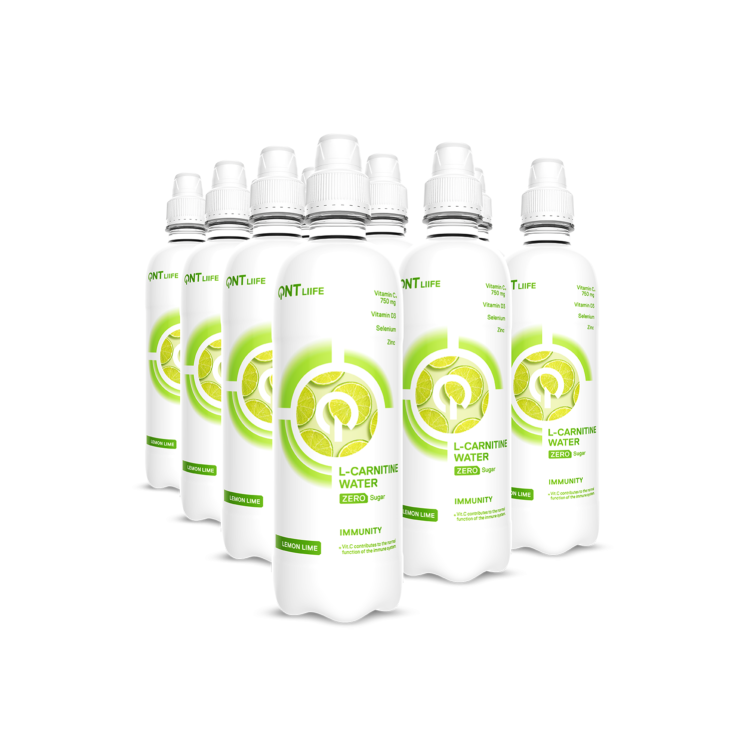 QNT Immunity Water H20 - 12x500ml / Lemon Lime - Immunity Support Ready-to-Drinks