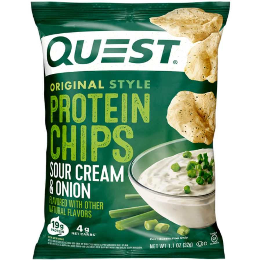 Quest Nutrition Protein Chips - 8x32g / Sour Cream & Onion - Protein Crisps