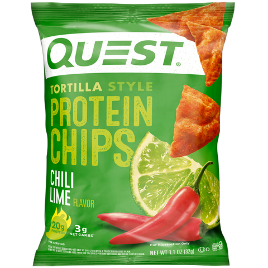 Quest Nutrition Protein Chips - 8x32g / Chilli Lime - Protein Crisps
