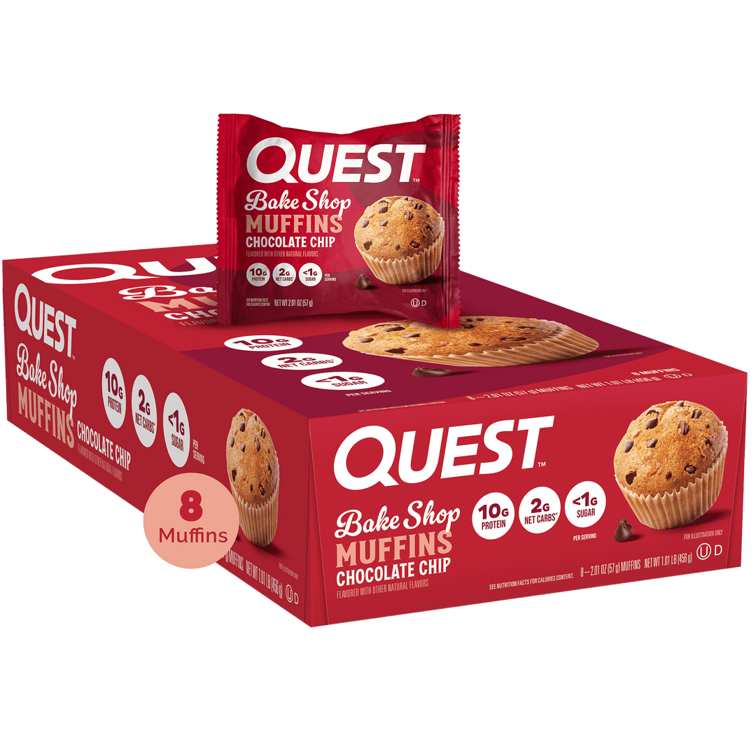 Quest Nutrition Bakeshop Muffin - 8x57g / Chocolate Chip - Protein Muffins