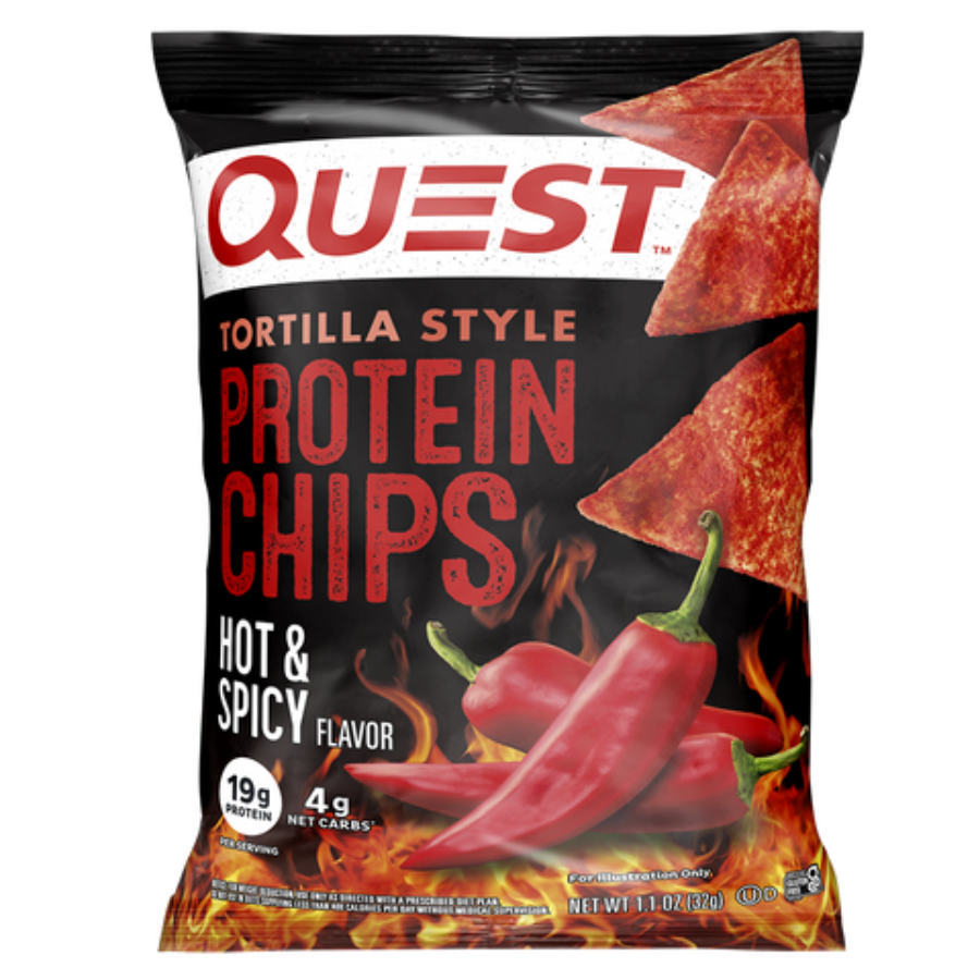 Quest Nutrition Protein Chips - 8x32g / Hot & Spicy - Protein Crisps