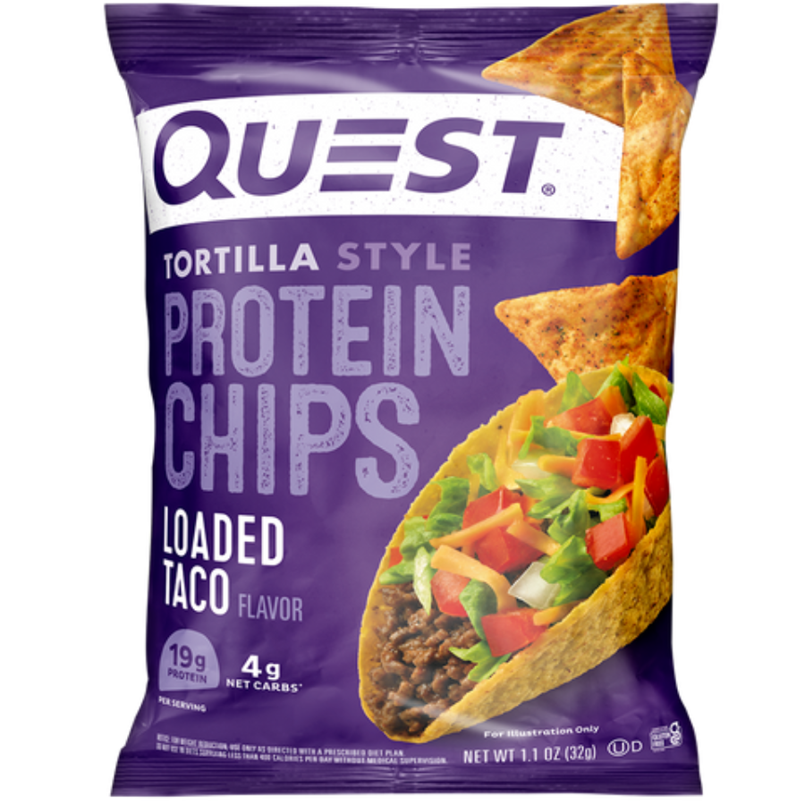 Quest Nutrition Protein Chips - 8x32g / Loaded Taco - Protein Crisps