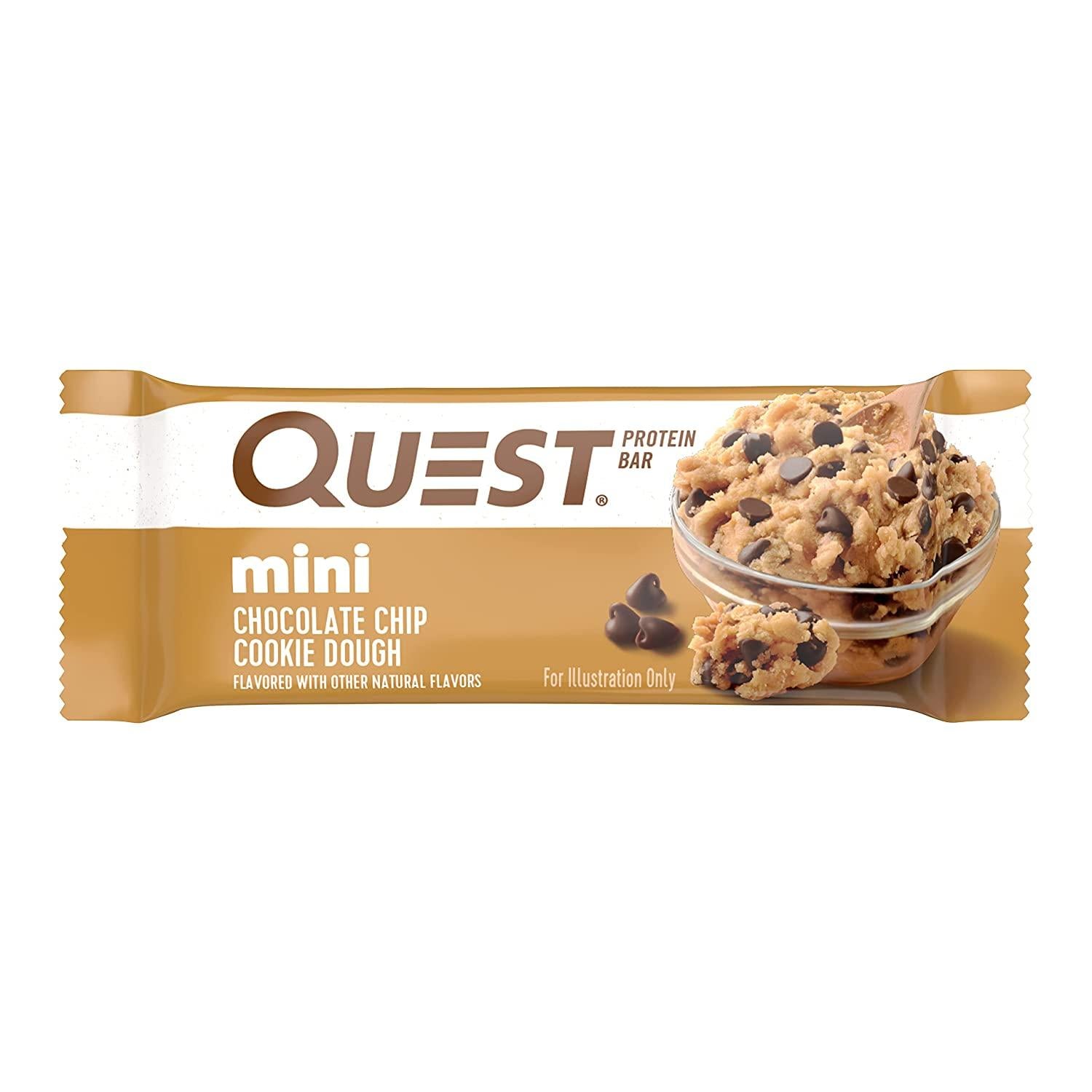 Quest Nutrition Mini Protein Bar with chocolate chip cookie dough flavor 8x32g