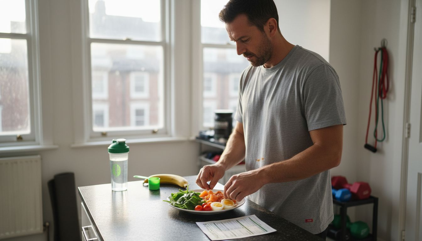 Fitness coach preparing micronutrient-rich meal