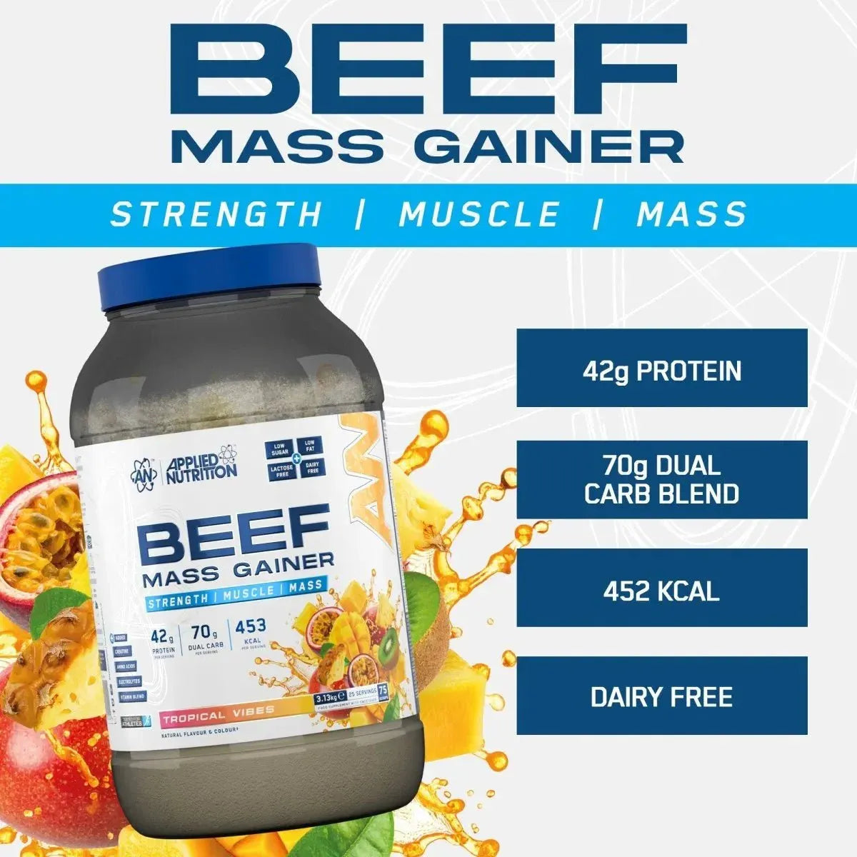Why Choose Applied Nutrition Beef Mass Gainer 3.13kg?