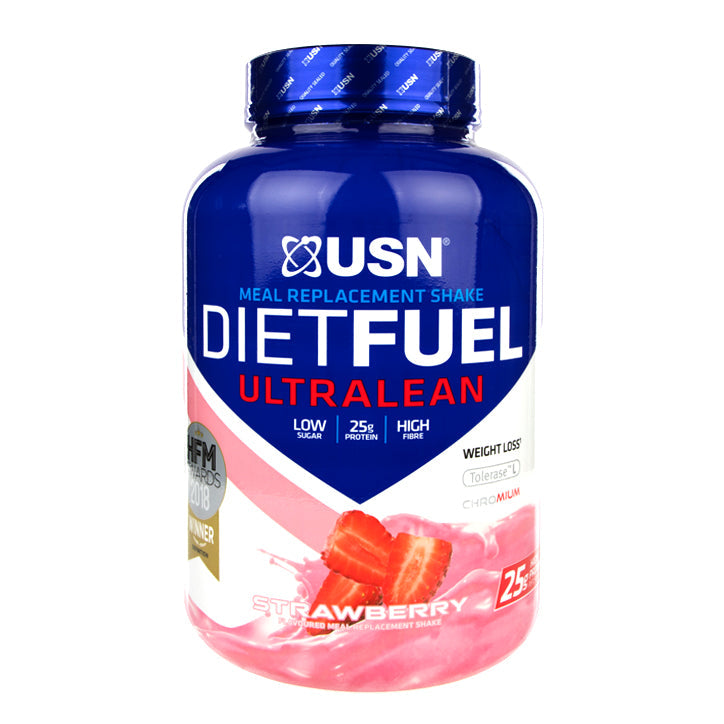 USN Diet Fuel Ultralean strawberry meal replacement shake high protein calorie control