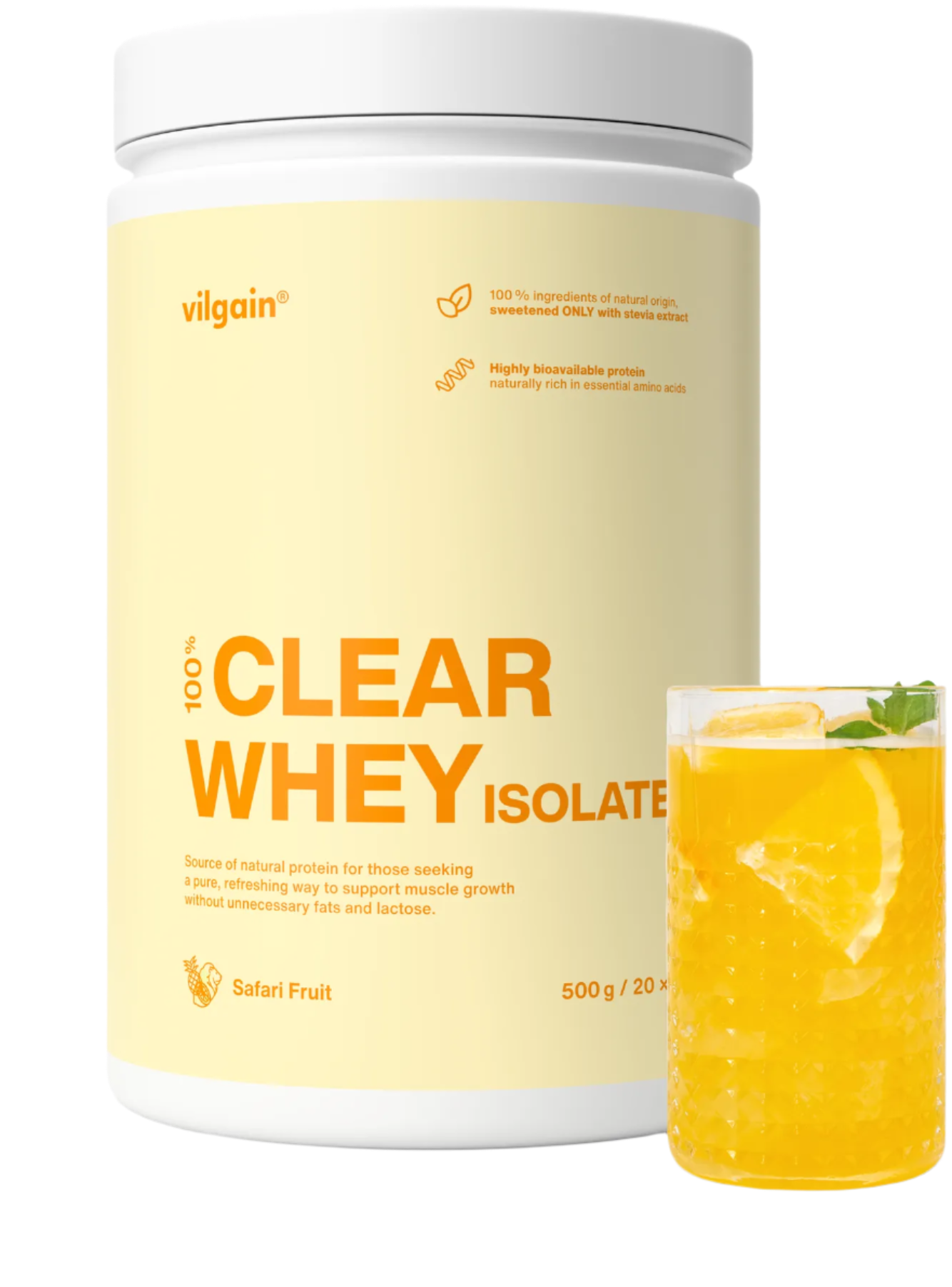 Vilgain Clear Whey Isolate - 500g / Safari Fruit - Whey Proteins