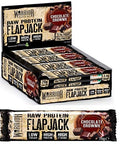 Warrior Raw Protein Flapjack Chocolate Brownie with low sugar high fiber and protein