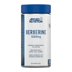 Applied Nutrition Berberine supplement in blue bottle supporting healthy blood with berberine hydrochloride