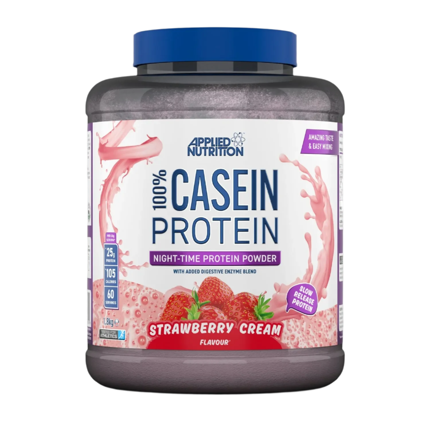 Applied Nutrition Casein - 1.8kg / Strawberry - Micellar Casein Protein Powder