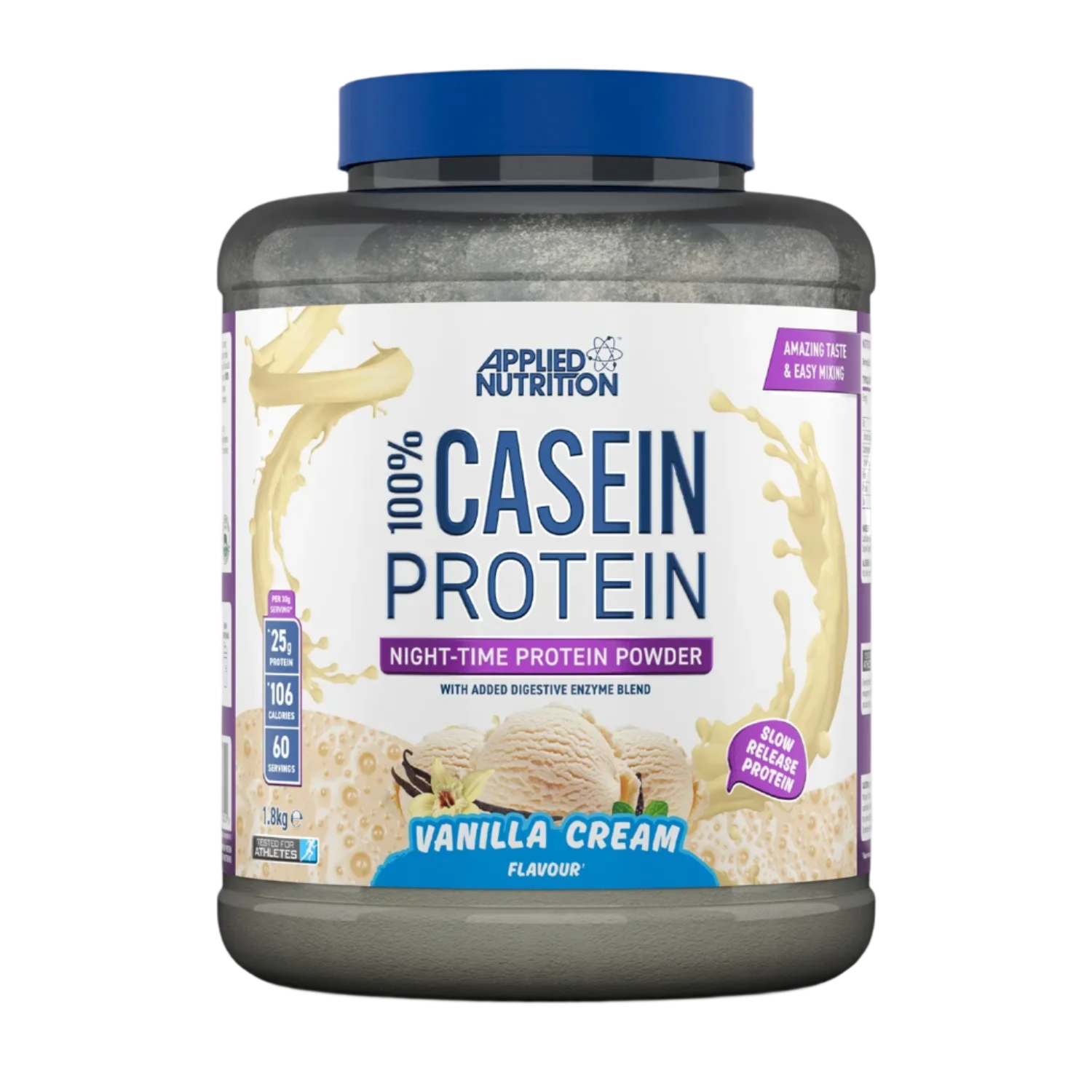 Applied Nutrition Casein - 1.8kg / Vanilla Cream - Micellar Casein Protein Powder