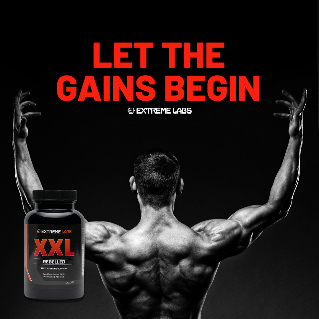 Extreme Labs XXL Rebelled - 120 Caps - Testosterone Booster Capsules