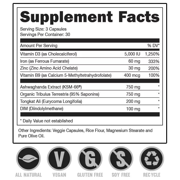 Bucked Up RUT N/A - 90 Caps - Testosterone Booster Capsules