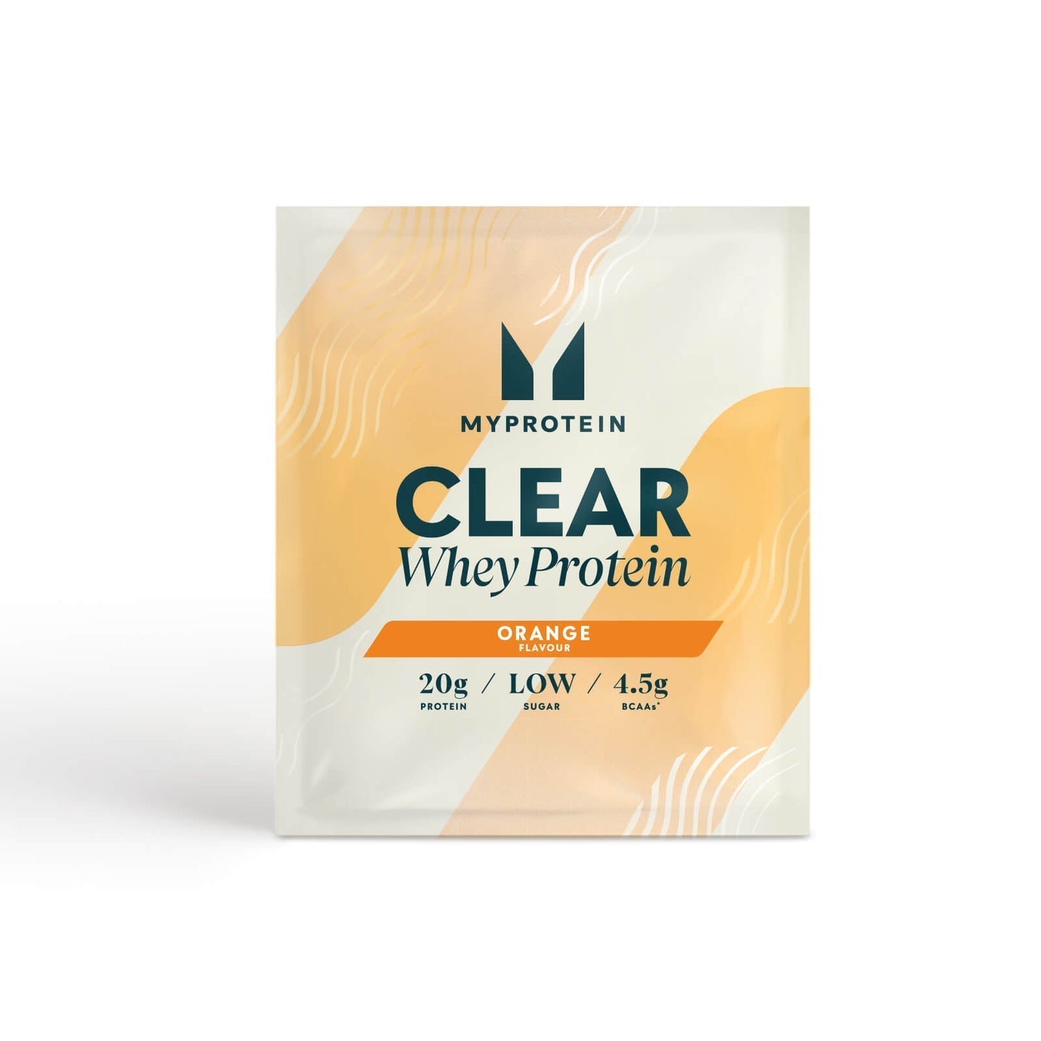 Orange-flavored MyProtein Clear Whey Isolate sachet from the sports nutrition awards pack