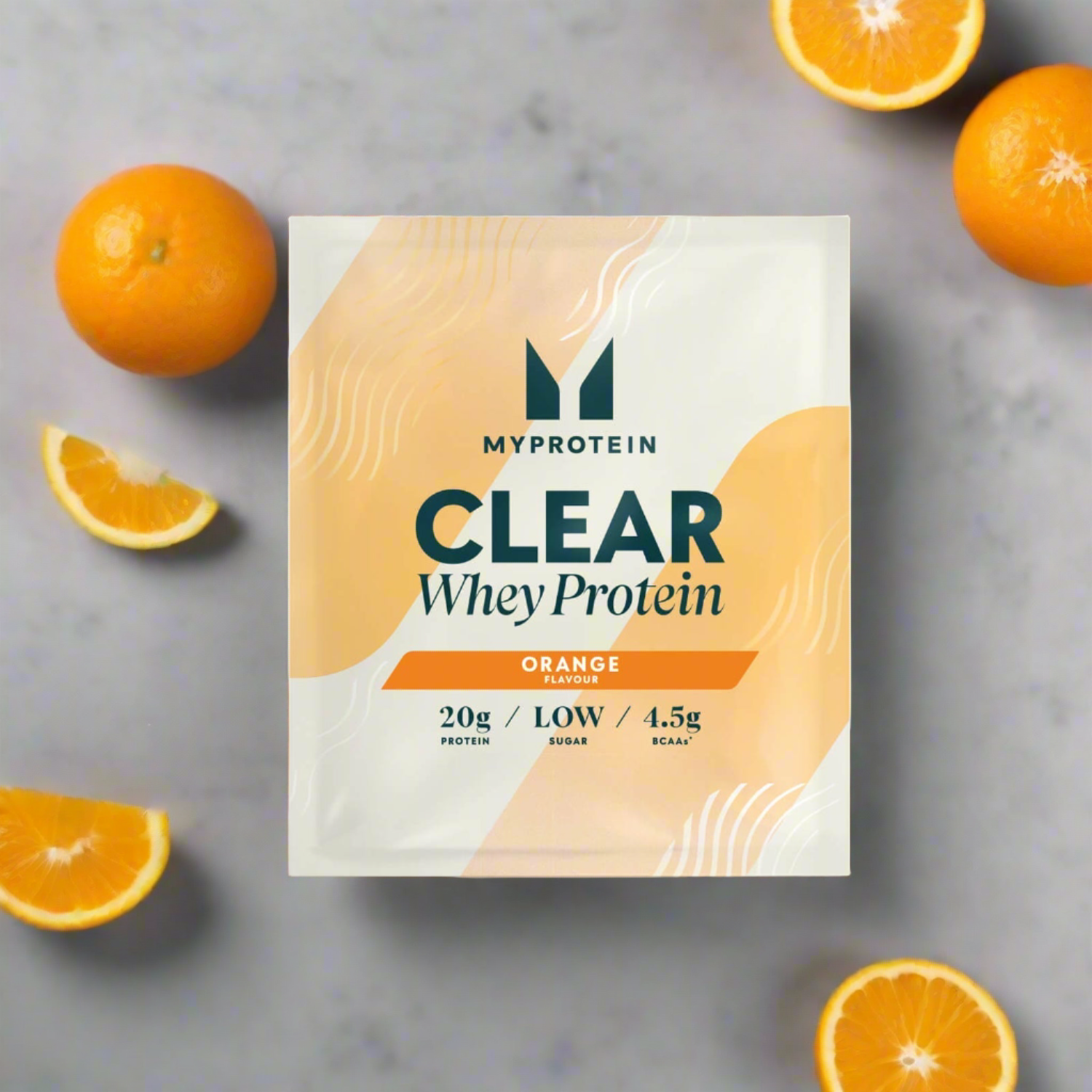 Orange flavored Clear Whey Isolate from MyProtein Clear Whey Isolate multi pack, top sports nutrition award winner