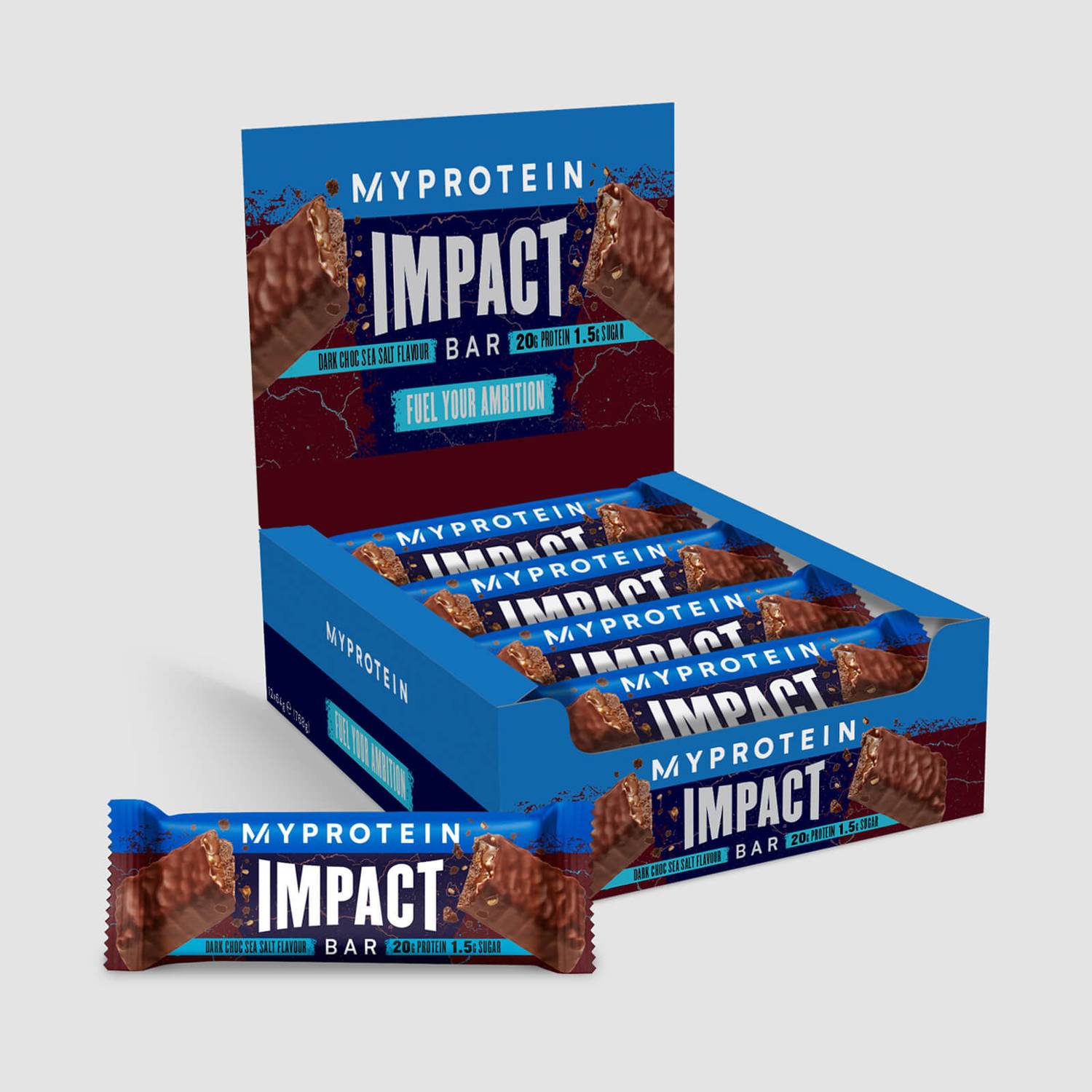 MyProtein Impact Protein Bar - 12x64g / Dark Chocolate Sea Salt - Protein Bars