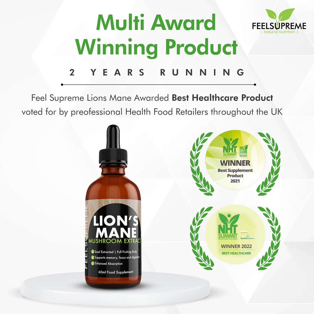 Feel Supreme Lions Mane Extract - 60ml - Cognitive Support Liquid