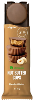 Vilgain Organic Nut Butter Cups (3x13g) 12x39g - MyGymSupplements