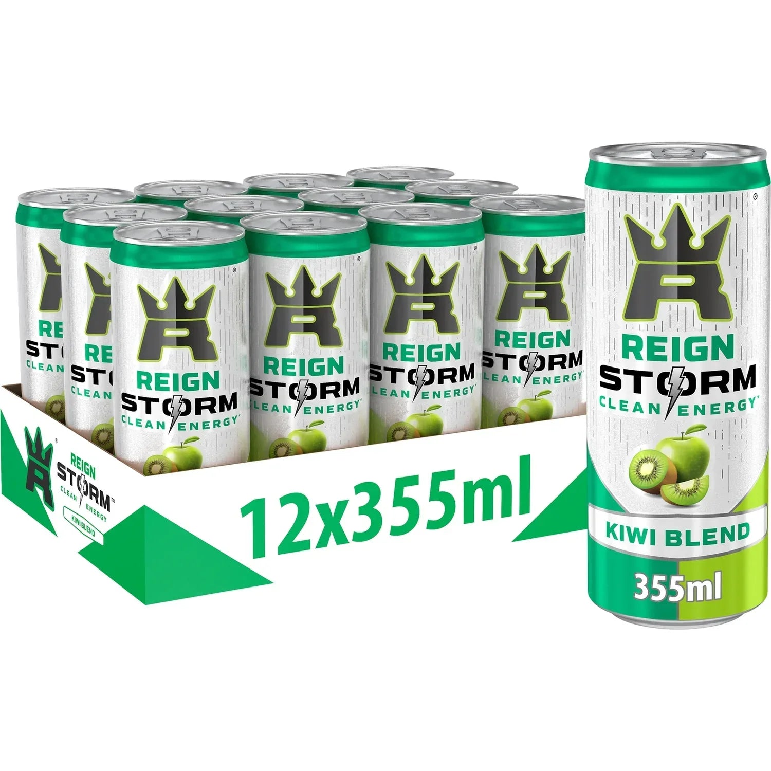 REIGN Storm - 12x355ml / Kiwi Blend - Energy Ready-to-Drinks