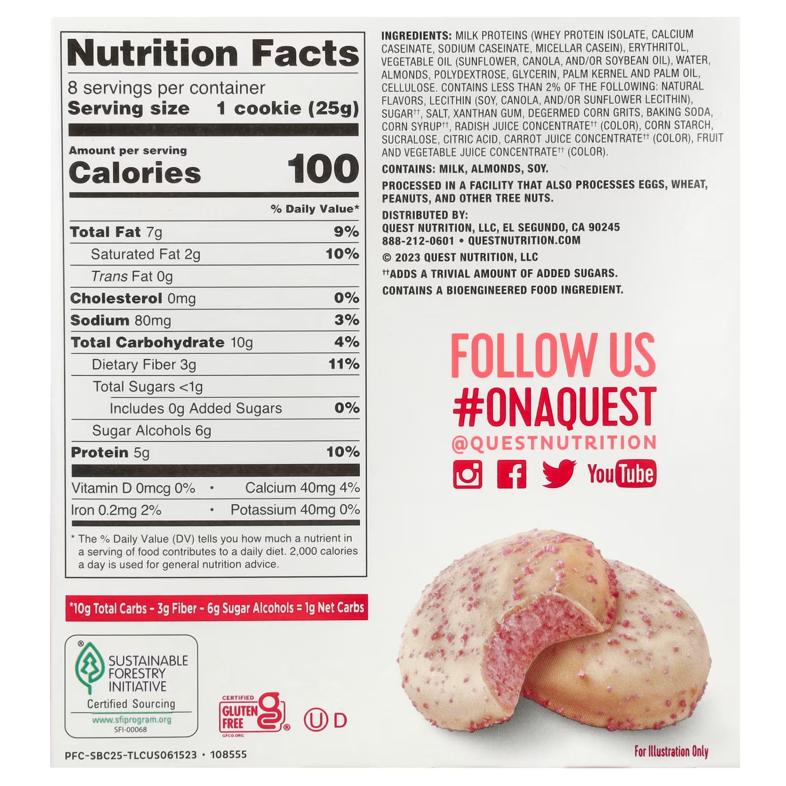 Quest Nutrition Frosted Cookies 8x25g - MyGymSupplements