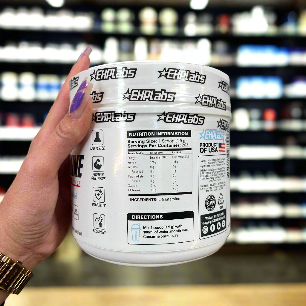 EHP Labs Glutamine - 500g / Unflavoured - Glutamine Powder