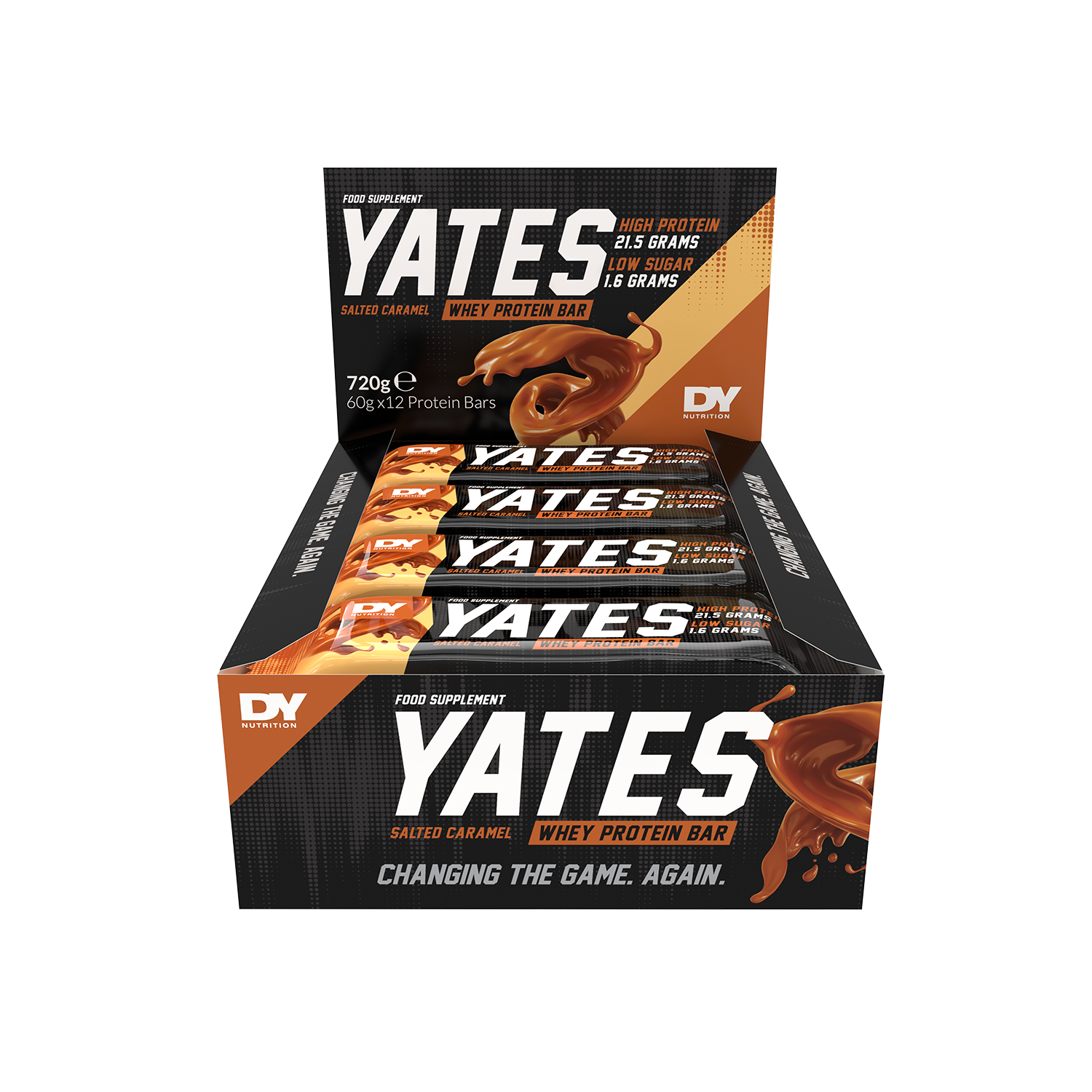 DY Nutrition Yates Protein Bar 12x60g - 6kg / White Choc Peanut - Protein Bars