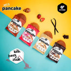 Four delicious whipped protein soft pancakes in various flavors from Go Fitness Protein Pancake