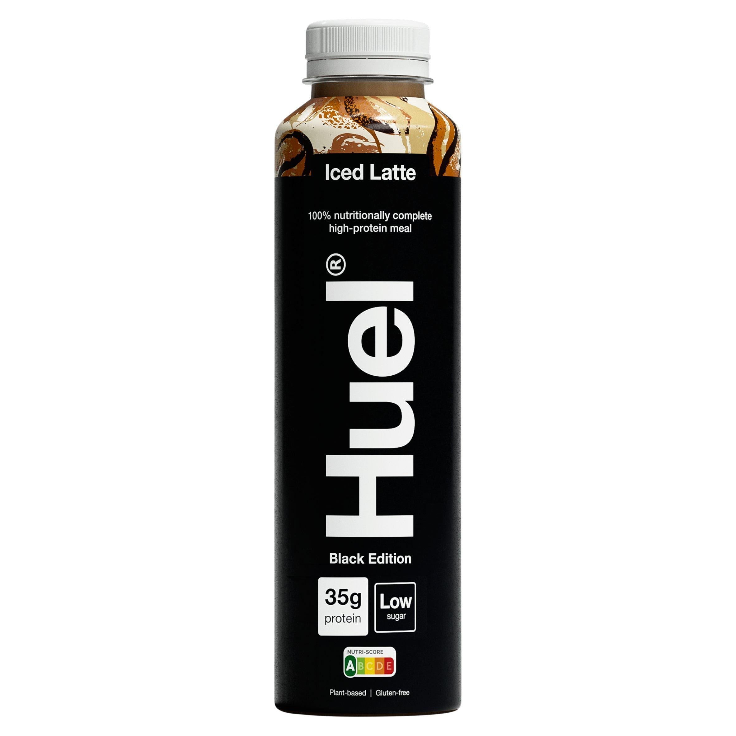 HUEL Ready-to Drink Black Edition - 8x500ml / Iced Latte - Vegan Protein Ready-to-Drinks
