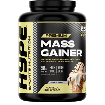 HYPE Mass Gainer - 3kg / Vanilla - Weight Gainer Powder