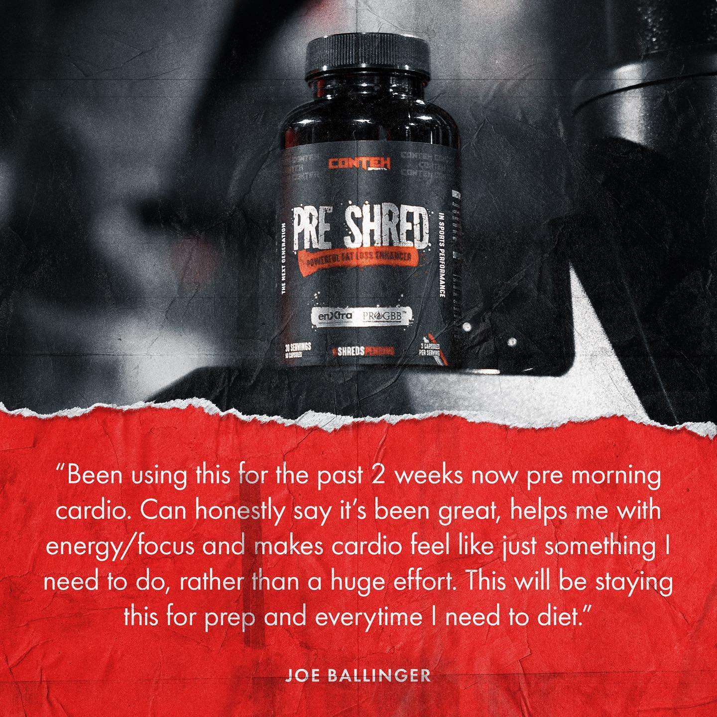 Conteh Sports Pre Shred 200 Caps - 90 Caps - Weight Loss Support Capsules