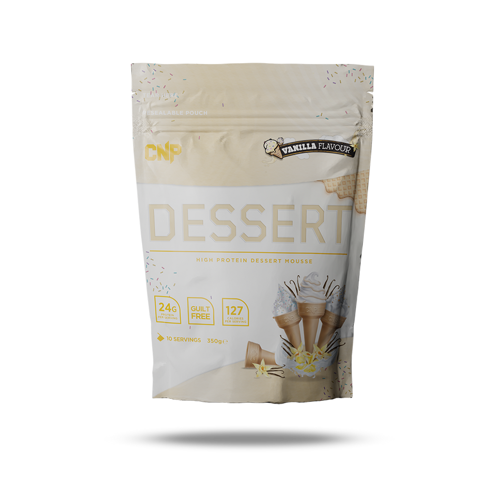 CNP Professional Dessert nutritional label showing digestive enzymes for a guilt-free treat