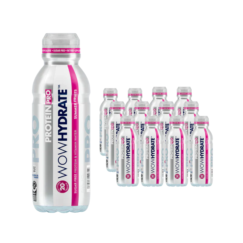 Wow Hydrate Protein Pro - 12x500ml / Summer Fruits - Hydration Ready-To-Drinks