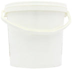 White plastic bucket with lid and handle for NutriSport Weight Gain and gain mass catalyst