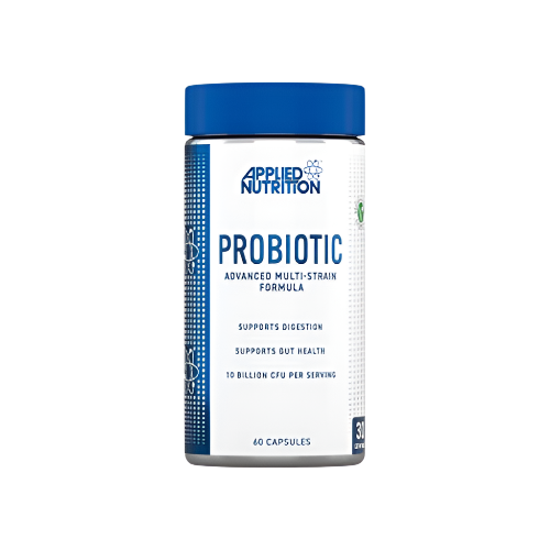 Applied Nutrition Probiotic Advanced Multi-Strain Formula bottle with 10 billion CFU for gut health