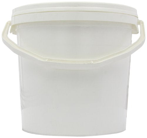 White plastic bucket with lid and handle for NutriSport Weight Gain and gain mass catalyst