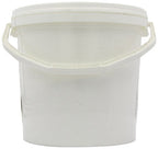 White plastic bucket with lid and handle for NutriSport Protein plus carbs for post exercise muscle recovery