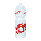 White high5 drinks bottle with red HIGH 5 logo, BPA-free plastic 750ml easy pouring water bottle